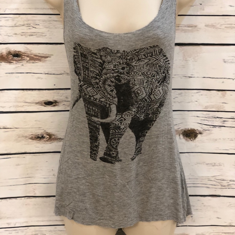 Distressed Gray Tank